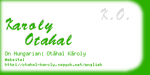 karoly otahal business card